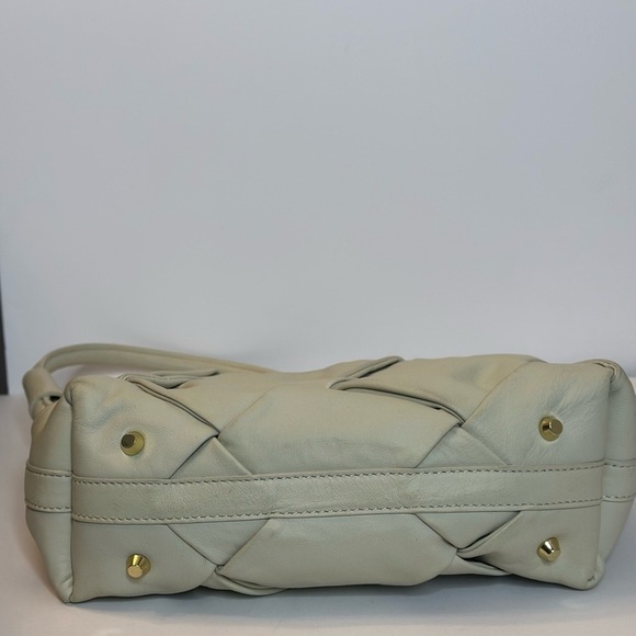 Isadora Leather Padded Woven Shoulder Bag - Picture 10 of 11